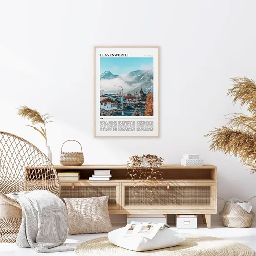 Vista 3 de Póster de viaje Leavenworth, arte de pared de Leavenworth, impresión de póster de Leavenworth, foto de Leavenworth, decoración de Leavenworth