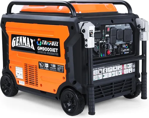 Vista 16 de GENMAX Generador inversor silencioso de 6250 W de tres combustibles (modelo 2026) cuenta con arranque y parada automática de 2 cables, control