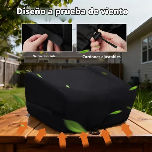 Vista 5 de Cubierta de plancha para parrilla de mesa Blackstone de 17 pulgadas con capucha, solo cubierta