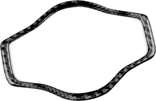 Vista 7 de Fibra de carbono, para Audi Q5/A4/A5 2009-2016, cubierta de marco de botón para faros de automóvil, accesorios interiores, color negro