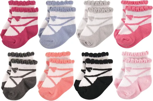 Vista 13 de Hudson Baby - Calcetines de algodón para bebés recién nacidos y Terry para niñas bebés