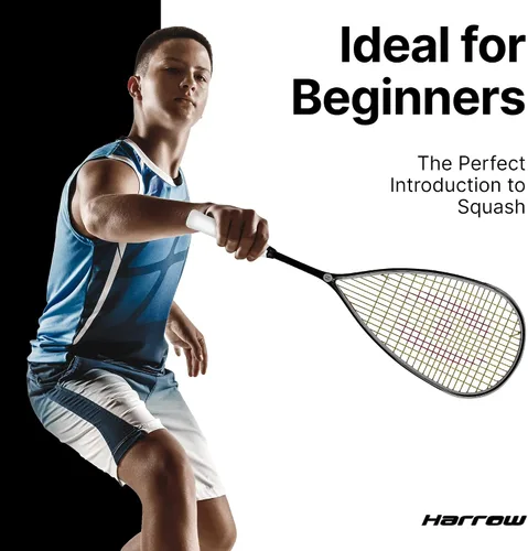 Vista 2 de Harrow Sports Storm 145 Squash Racquet for Beginners Enhanced Power & Precision Carbon-Graphite Composition Lightweight at 145 g Squash