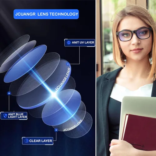 Vista 5 de Gafas de visión miope para hombres y mujeres con visión de visión de visión de visión hipermetropía gafas de computadora con luz azul