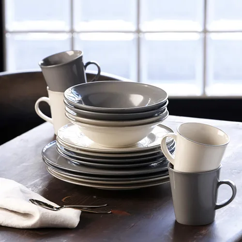 Vista 5 de Royal Doulton Exclusivamente para Gordon Ramsay Union Street Café Grey Set de 16 piezas