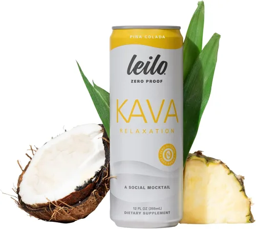 Vista 8 de LEILO Bebida Espumosa Relajante a Base de Kava Sabor Mora y Naranja 12-Pack – Bebida Tranquilizante Sin ALC Latas de 12 onzas líquidas