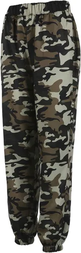 Vista 2 de Pantalones deportivos de camuflaje para mujer, cintura alta, elásticos, ajustados, ajustados, tipo cargo, para hacer harén, hip hop, rock