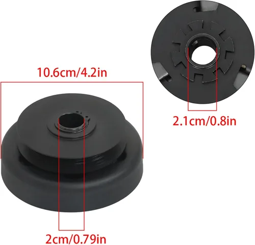 Vista 3 de ALL-CARB Embrague centrífugo 3/4 orificio con una llave de 3/16, transmisión por correa, utiliza una correa estilo 1/2 AB