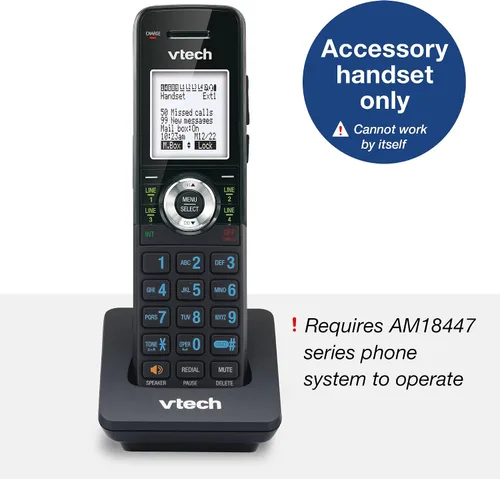 Vista 2 de VTech Accesorio de auricular para VTech AM18447 Small Business System, negro (paquete de 4)