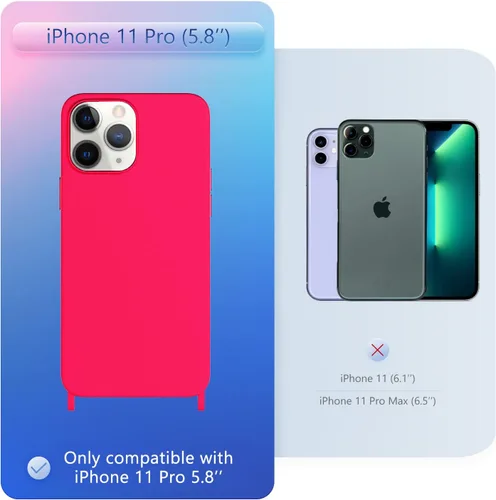 Vista 98 de Funda compatible con iPhone 8 Plus, iPhone 7 Plus/6 Plus/6S Plus con cordón, funda cruzada para iPhone con correa ajustable de silicona para iPhone