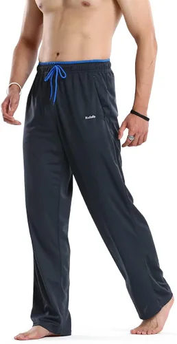 Vista 4 de Radofo Pantalones deportivos para correr, atléticos, casuales, para hombre, ligeros, para entrenamiento, con bolsillos con cremallera, pantalones