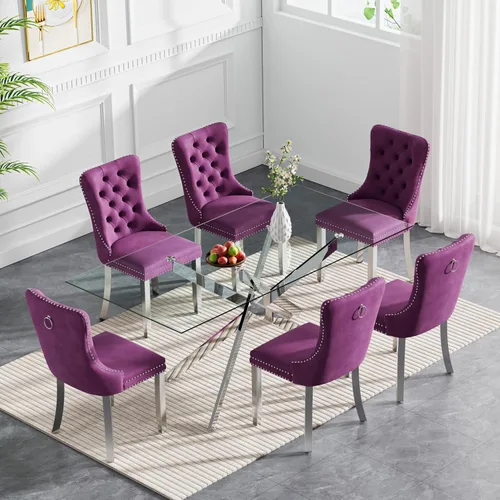 Vista 38 de HomVent Juego de mesa de comedor redonda de vidrio para 2, moderno juego de mesa y sillas de cocina de vidrio templado, juego de mesa de comedor