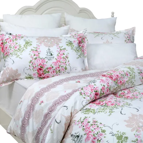 Vista 14 de FADFAY Juego de funda de edredón tamaño individual azul con flores de rosa y peonía, ropa de cama rústica con flores de peonía, juego de funda