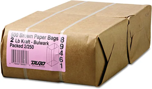 Vista 3 de General Bolsa de papel para comestibles #2, extra resistente, 52lb Kraft, 16 7/8 H x 4 5/16 W x 2 7/16 D BAGGX2500