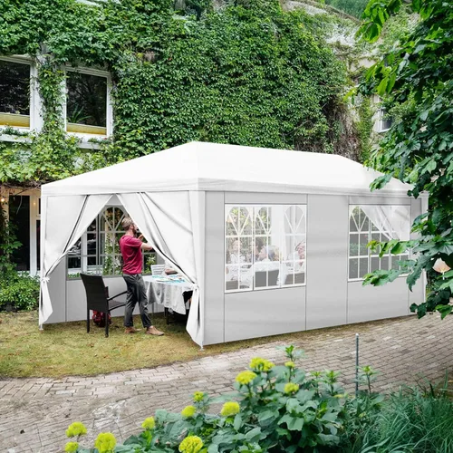 Vista 14 de Carpa para exteriores, carpa de fiesta de boda, refugio de campamento, refugio instantáneo comercial, tienda de campaña impermeable con paredes