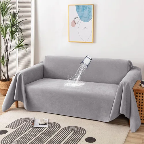 Vista 15 de Foreate Funda de Sofá Impermeable para Mascotas Extra Ancha Resistente al Agua Funda Seccional de Sofá Lavable para 3 Cojines Protectores de Sofá a