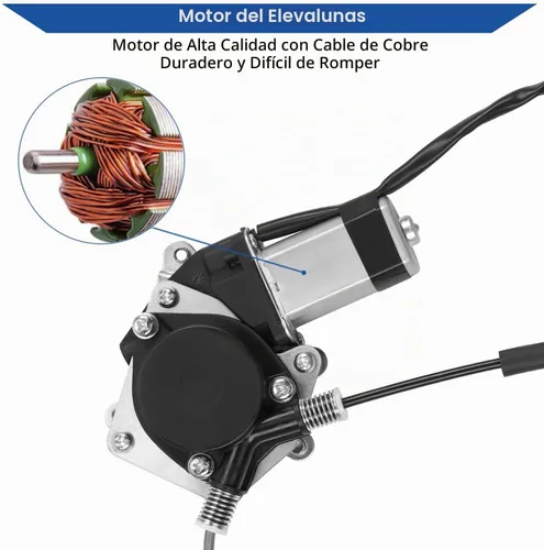 Vista 4 de Obaee 751-712 Regulador de ventanilla eléctrica trasera izquierda del lado del conductor con motor compatible con Ford Escape 2008-2012, Mercury