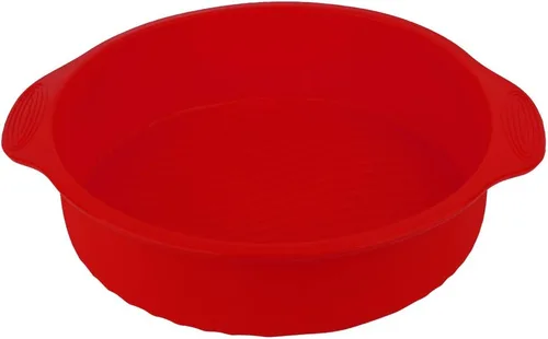 Vista 3 de Omabeta CakeNon Stick Forma Redonda 11inch Cake Baking Pan Silicona Calor para Pastel de Capa (rojo)