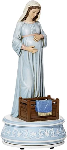 Vista 7 de Estatua musical de resina de María Madre de Dios, 9 1/4 pulgadas