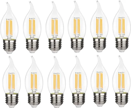 Vista 9 de Bombilla LED B11 regulable para candelabro, base E26, blanco cálido, 6