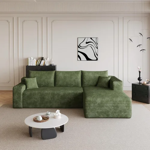 Vista 7 de AUGOP Sofá modular moderno de 96 pulgadas para sala de estar, sofá modular con sofás en forma de L, sofá tapizado sin hueso, asiento profundo, sofá