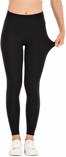 Vista 3 de Leggings casuales para mujer, color negro, elástico, fitness, deporte, gimnasio, cintura alta, pantalones push up spandex