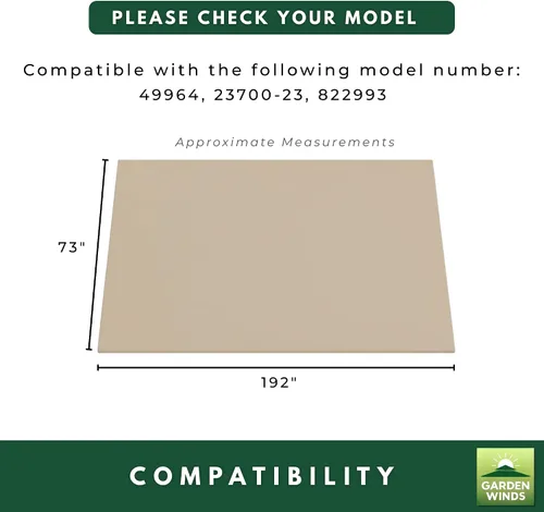 Vista 7 de Garden Winds Toldo de repuesto duradero 350 compatible con modelos Aldi Pergola 23700-23, 822993, 49964, beige