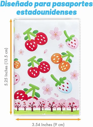 Vista 3 de Funda impermeable transparente para pasaporte, protector de pasaporte de plástico, artículos esenciales de viaje, unisex para adultos, con funda