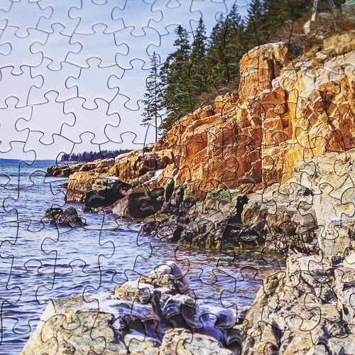Vista 4 de Rompecabezas para adultos de 1000 piezas del Parque Nacional Acadia de 1000 piezas, rompecabezas de 14 años en adelante, cartón grueso y resistente