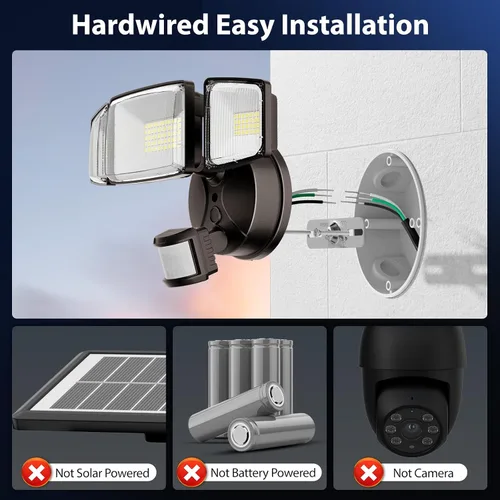 Vista 2 de Onforu Luces LED con sensor de movimiento de 100 W, luz de inundación del anochecer al amanecer, sensor de movimiento al aire libre, luces