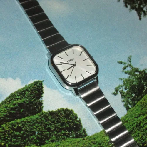 Vista 5 de Breda Esther 1735 Reloj de pulsera cuadrado con pulsera de acero inoxidable, 1.024 in