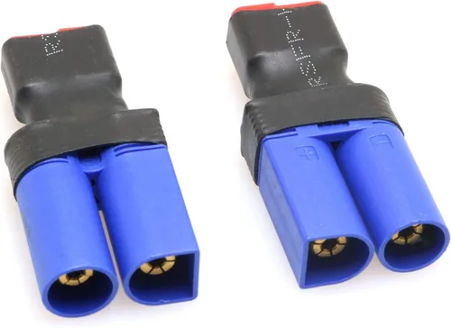 Vista 4 de DGZZI Sin cables Conector 2PCS EC5 macho a hembra T-Plug Adaptador para RC FPV Vehículo Power Wire Lipo Batería