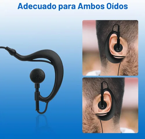 Vista 4 de Retevis Auricular Walkie Talkie de ajuste de volumen, para RT22/RT68/RT21
