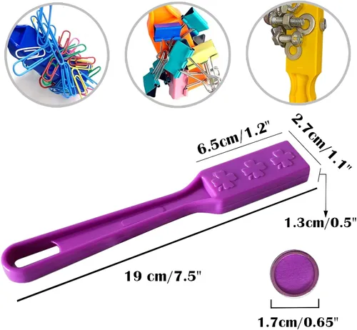 Vista 3 de Yuanhe Juego de fichas de bingo magnéticas, varitas magnéticas de 5 colores con 500 fichas de metal para contar y clasificar, actividades educativas