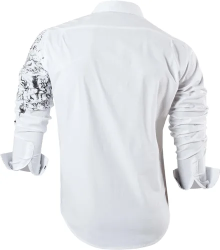 Vista 116 de JZS041, camisa de vestir de manga larga para hombre
