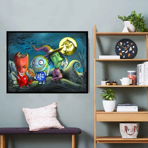 Vista 4 de MMAHD Kits de pintura artística de diamantes para adultos, película redonda 5D de taladro completo, arte de diamantes, perfecto para relajación