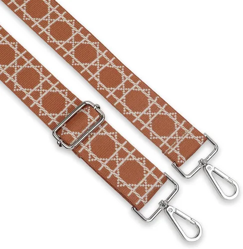Vista 2 de Correa de repuesto para bolso de mano, correa de hombro ajustable, estilo guitarra, lona cruzada para bolsa de mano