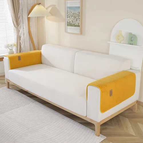 Vista 18 de Fundas de sofá de vellón sherpa suave y esponjoso, funda de sofá seccional de felpa cálida, funda antideslizante para sofá, protector de muebles
