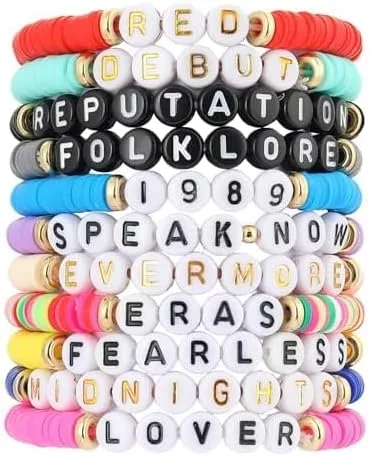 Vista 7 de PCGJICZ Juego de 11 pulseras inspiradas en Taylor de 1989, pulseras inspiradas en el álbum de Taylor y amantes de la música, regalos para fanáticos