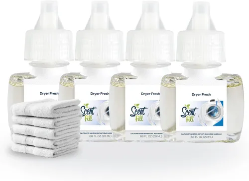 Vista 27 de Scent Fill Ambientador enchufable de sidra de manzana, 4 recambios de aceite perfumado