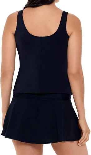 Vista 4 de Reebok Traje de baño para mujer sin fin de resistencia escote alto copa suave tankini