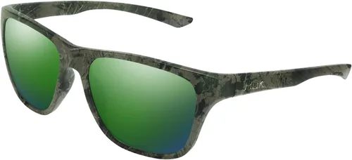 Vista 30 de HUK Gafas de sol, lentes polarizadas con marcos de rendimiento, gafas de sol para pesca, deportes y exteriores (Challenge) Espejo azul/negro mate