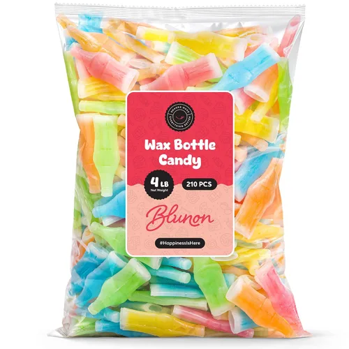 Vista 8 de Caramelo de botella de cera – Bebida retro a granel de 4 libras – Caramelo nostálgico de la vieja escuela – 210 piezas