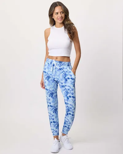 Vista 6 de Real Essentials - Pantalones, paquete de 3 unidades Real Essentials - Pantalones deportivos de yoga ultra suaves para mujer con bolsillos y cordón