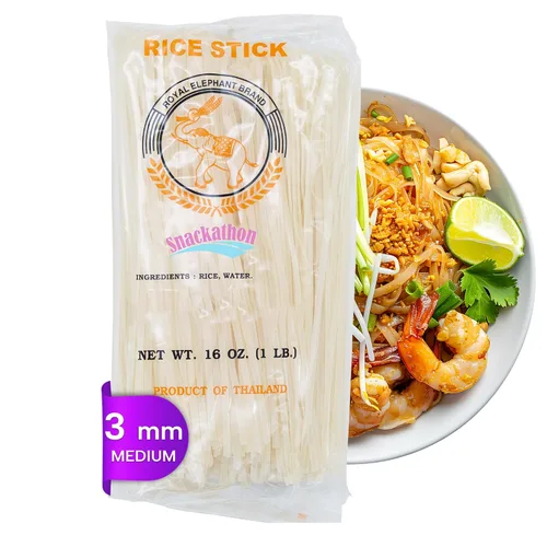 Vista 12 de Fideos de arroz tailandés en palitos (S-1mm, Paquete de 1)