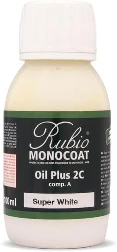Vista 152 de Rubio Monocoat Muestra de Tinte y Acabado para Madera - Niebla 5% Aceite Plus Parte A Aceite de linaza para madera de secado rápido y ecológico