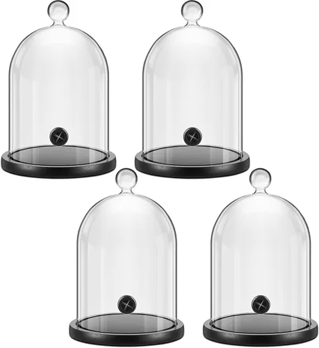 Vista 8 de Uiifan 2 piezas de accesorios para pistola de fumar, cúpula de cristal, infusor de cóctel con base de madera para bebidas de whisky, 9.84 x 5.91