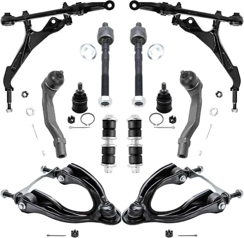 Vista 110 de Detroit Axle - Kit de extremo de 12 piezas para Ford Explorer Mercury Mountaineer 1998-2001 1999 2000, 2 brazos de control delanteros superiores