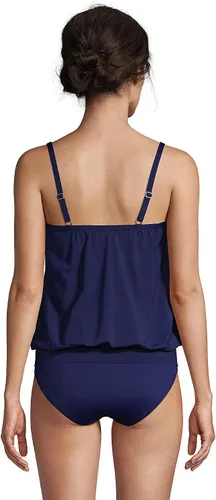 Vista 2 de Lands End Blusa para mujer camiseta sin mangas que esconde el abdomen con tirantes ajustables