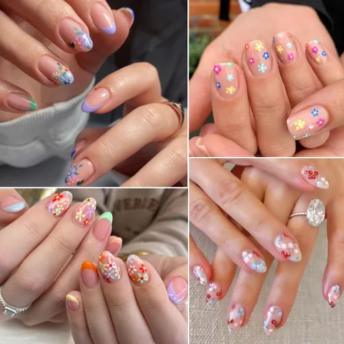 Vista 5 de 30 hojas de calcomanías de arte de uñas, flores, rosas, margaritas, cerezos, flores, 3D, autoadhesivas, calcomanías para uñas, corazón, crisantemo
