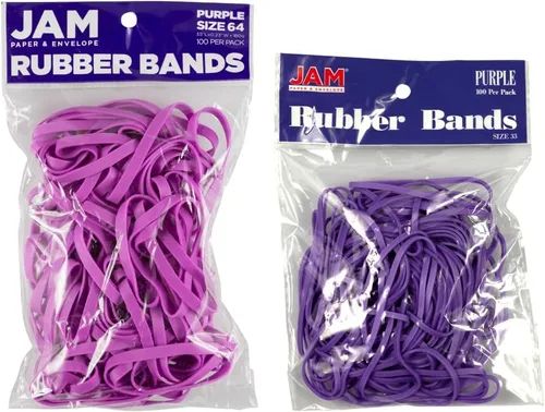 Vista 36 de JAM PAPER Bandas de goma coloridas, tamaño 33, bandas elásticas blancas, 100/paquete Blanco